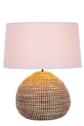 Maduka 54cm Natur bordlampe Fra Lucide - Hvis du elsker myke og naturlige materialer og brenner for b&aelig;rekraftige produkter, er Maduka bordlampen for deg.