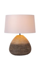 Maduka 54cm Natur bordlampe Fra Lucide - Hvis du elsker myke og naturlige materialer og brenner for b&aelig;rekraftige produkter, er Maduka bordlampen for deg.