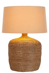 Ambala 48cm Natur bordlampe Fra Lucide - Ambala er perfekt for en kommode, et sidebord eller et salongbord i et koselig soverom.