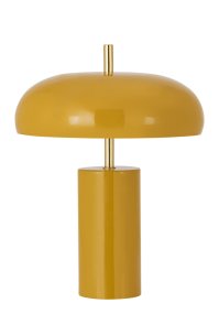 Lex 40cm Gul bordlampe Fra Alde & Lind - Lex er en moderne bordlampe i metall med sennepsgul farge og en høyglanset, emaljelignende finish.