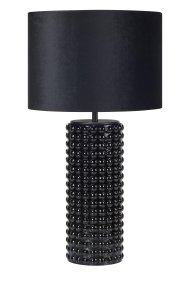 Proud 65cm Svart bordlampe Fra Markslöjd - Den praktfulle bordlampen Proud er et ekte møbel med sin høye, sprudlende glasssokkel og elegante tekstilskjerm.