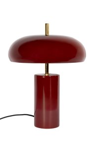 Lex 40cm Mørk rød bordlampe Fra Alde & Lind - Lex er en moderne bordlampe i metall med en dyp rød farge og en høyglanset, emaljelignende finish.