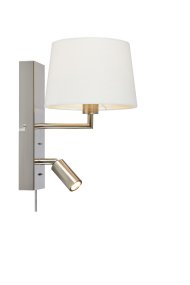 Como Stål leselampe Fra Markslöjd - P&aring; du kan finne lampefoten tv&aring; separate brytere, en for lyskilden med lampeskjermen og en for lampen under.