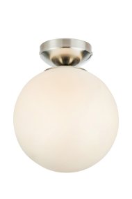 Stintino Ø20 Hvit baderomslampe Fra Markslöjd - Den klassiske formen og det hvite glasset gir en myk og behagelig glød.