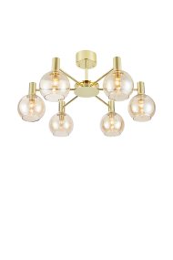 Ambra Ø75 Messing Fra Markslöjd - Ambra er en stor og imponerende taklampe med en ramme i messingfinish.