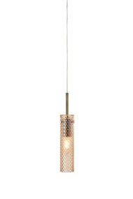 Vibia Ø5 Rav vinduslampe Fra Markslöjd - Glassets dekorative struktur og varme tone skaper et livlig uttrykk og vakre lysrefleksjoner n&aring;r lampen er p&aring;.