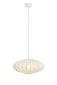 Solia Ø50 Hvit Taklampe Fra Markslöjd - Tekstilen gir et mykt og behagelig lys, samtidig som den er vaskbar og enkel &aring; holde frisk.