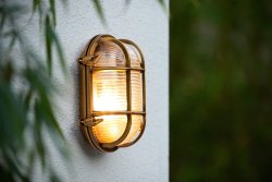 Dudley Matt gull/messing utendørslampe Fra Lucide - Unike produktegenskaper:Passer for bruk med LED-lyskildeLett å koble til en dimmer (ekskl.