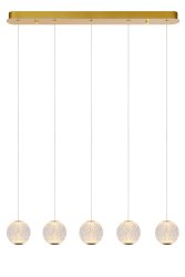 Cintra 84cm Gjennomsiktig Taklampe Fra Lucide - Pendellampen kan heves og senkes, og de gjennomsiktige skjermene passer perfekt inn i interiøret ditt.
