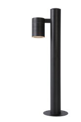 Arne-Led 50cm Svart pullerter Fra Lucide - Den stangformede, stående lampen i sort er 50 centimeter høy og har en ren front.