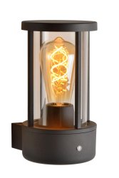 Lori Antrasitt utendørslampe Fra Lucide - En moderne vegglampe for inngangsdøren din eller for å lyse opp hagen.