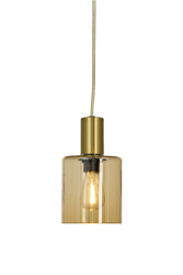 Cylinder Ø9 Matt messing vinduslampe Fra Aneta Lighting - Lampen monteres med først på; kabel og strømtilkobling med plugg.