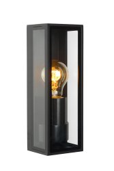 Dukan Svart utendørslampe Fra Lucide - Med en fleksibel monteringsplate festes lampen enkelt til fasaden og kan også enkelt kobles til en dimmer.