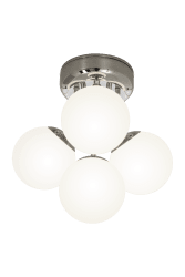 Nicosia Ø26 Krom baderomslampe Fra Aneta Lighting - Nicosia taklampe krom med opalhvite glober.