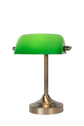 Banker 30cm Bronse skrivebordslampe Fra Lucide - BANKER fra Lucide er den populære notarlampen eller banklampen i miniformat.