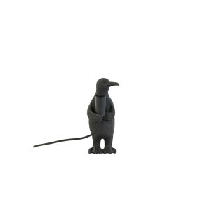 Penguin 24cm Svart bordlampe Fra Light & Living - Penguin er en sjarmerende og leken lampe, la den spre lys og glede i hjemmet ditt!