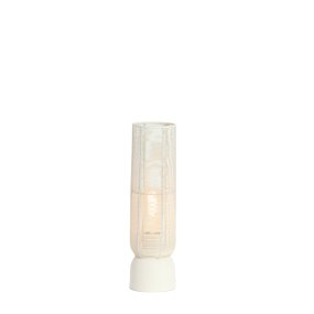 Lezuza 40cm Kremet hvit bordlampe Fra Light & Living - Det luftige designet gir et vakkert lysspill og passer perfekt i både moderne og klassisk interiør.