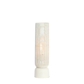 Lezuza 50cm Kremet hvit bordlampe Fra Light & Living - Det luftige designet gir et vakkert lysspill og passer perfekt i både moderne og klassisk interiør.