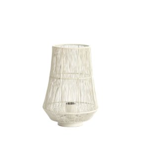 Banjar 33cm Kremet hvit bordlampe Fra Light & Living - 