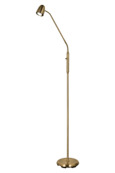 Sandnes 1 Antikk gulvlampe Fra Aneta Lighting - stangen og et justerbart hode.