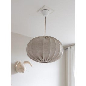 Hilma Ø60 Natur Taklampe Fra PR Home - Takskjermen Hilma gir et mykt inntrykk i rommet, er kledd i et vakkert linstoff med fin struktur.