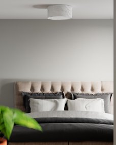 Vita Ø40 Hvit plafond Fra By Rydéns - Med en diameter p&aring; 40 cm og en høyde på På 19,5 cm har Vita plafond en imponerende tilstedeværelse i rommet.