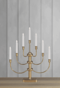 Gylling Gull Fra Markslöjd - Gylling har et klassisk juleutseende med sine syv armer i gull og med sine runde former p&aring; sidene.