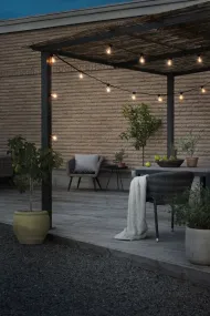 Lysslynge, ravfarget, 10m Svart Fra Konstsmide - IP44-klassifisert og holdbar nok for b&aring;de innend&oslash;rs og utend&oslash;rs bruk.