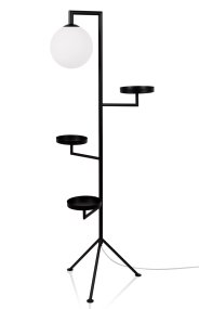 Astoria Svart gulvlampe Fra Globen Lighting - Astoria kombinerer funksjon og design, da den kan brukes i alt fra hallen, til sokkel, til leselampe.