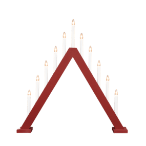 Nova 11 RØD Fra Pixie Design - Nova er en klassisk trelysestake med elleve lys og en vakker r&oslash;d farge som minner om tradisjonell julefeiring.