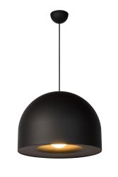Akron Ø50 Svart Taklampe Fra Lucide - Laget av h&oslash;ykvalitets metall og med en halvsirkul&aelig;r nyanse i en moderne finish, kombinerer Akron et moderne preg med en klassisk karakter.