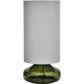 Matte 68cm Grønn bordlampe Fra House Doctor - Forvandle hjemmet ditt med denne sofistikerte bordlampen, som kombinerer en grønn glasssokkel med en lys off-white lampeskjerm.