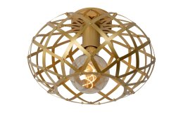 Wolfram Ø30 Matt gull/messing plafond Fra Lucide - Selv om Wolfram passer inn i de fleste milj&oslash;er, anbefaler vi at du matcher den med et moderne og industrielt interi&oslash;r for &aring; dra full nytte av dens spesielle egenskaper.