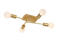 Lester 50cm Matt gull/messing plafond Fra Lucide - Du kan enkelt koble taktaket Lester til en dimmer for &aring; skape den perfekte stemningen med et trykk p&aring; en knapp.