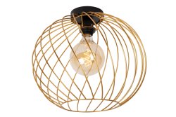 Danza Ø40 Matt gull/messing plafond Fra Lucide - Taklampen har en diameter på 40 centimeter og en høyde på 35,5 centimeter.