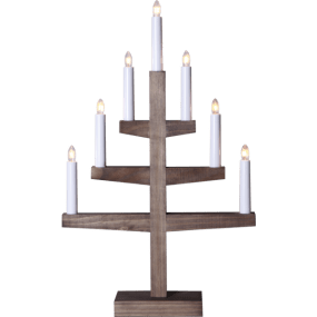 Trapp Brun Fra Star Trading - Plasser lysestaken for eksempel i vinduet for &aring; skape en koselig adventsstemning i hjemmet.