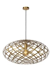 Wolfram Ø65 Matt gull/messing Taklampe Fra Lucide - Unike produktegenskaper:Passer for bruk med LED-lyskildeDenne lampen er justerbar i høydenLett å koble til en dimmer (ekskl.