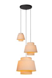 Tribute Ø76 Krem Taklampe Fra Lucide - Unike produktegenskaper:Passer for bruk med LED-lyskilderDenne lampen kan justeres i høydenLett å koble til en dimmer (ekskl.
