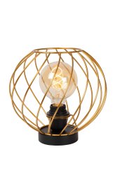 Danza 23cm Matt gull/messing bordlampe Fra Lucide - Denne lekne bordlampen er laget av høykvalitets metall og dens åpne struktur gjør den perfekt å bruke med en LED-lyskilde.