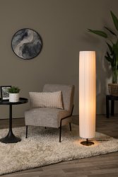 Fold 120cm Hvit gulvlampe Fra Lucide - &Aring; treffe&aring; p&aring; og av Brett enkelt sammen med str&oslash;mbryteren p&aring; ledningen.