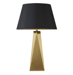Maldon 58cm Gull bordlampe Fra Searchlight - Den gullfargede prismebasen er toppet med en moderne svart nyanse med et gullfarget interiør, som gir et snev av glamour til hjemmet ditt.