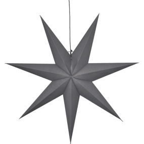Ozen Ø100 Grå Fra Star Trading - Gr&aring; papirstjerne med en diameter p&aring; 100 cm.