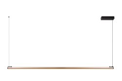 Braga 150cm Kaffe Taklampe Fra Lucide - Den elegante og minimalistiske designen smelter s&oslash;ml&oslash;st inn i ethvert moderne hjem, og den innebygde dimbare LED-lyskilden sender ut et varmt hvitt lys (2700K) som skaper en hyggelig atmosf&aelig;re.