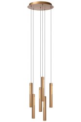 Griffith Ø38 Bronse Taklampe Fra Lucide - Unike produktegenskaper:Med integrerte dimbare LED-p&aelig;rerUtstyrt med varmt hvitt lys (2700K)Lampen er justerbar i h&oslash;ydenLett &aring; koble til en dimmer (ekskl.