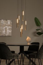 Griffith Ø38 Bronse Taklampe Fra Lucide - Unike produktegenskaper:Med integrerte dimbare LED-p&aelig;rerUtstyrt med varmt hvitt lys (2700K)Lampen er justerbar i h&oslash;ydenLett &aring; koble til en dimmer (ekskl.