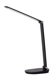 Aldwin 40cm Svart skrivebordslampe Fra Lucide - Denne funksjonelle skrivebordslampen er laget av høykvalitets ABS og er utstyrt med en dimmebar LED-lyskilde som sender ut et varmhvitt lys og enkelt kontrolleres via en berøringssensor på lampen.