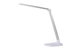 Vario Led 42cm Hvit skrivebordslampe Fra Lucide - Den innebygde LED-lyskilden justeres fra 2700 K til 6500 K for å skape den rette atmosfæren for studier eller jobb.