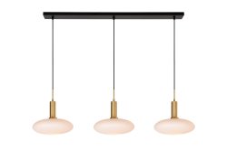 Singala 126cm Matt gull/messing Taklampe Fra Lucide - Den runde glasskulen som utgjør lampeskjermen skaper den rette stemningen for alle anledninger, spesielt når Singala er koblet til en kompatibel dimmer.