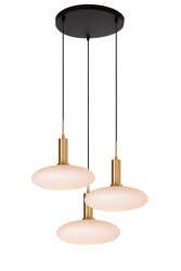 Singala Ø55 Matt gull/messing Taklampe Fra Lucide - Den runde glasskulen som utgjør lampeskjermen skaper den rette stemningen for alle anledninger, spesielt når Singala er koblet til en kompatibel dimmer.