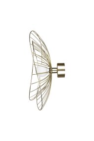 Ray Ø60 Børstet messing vegglampe Fra Globen Lighting - Lampen kan monteres både i taket og på veggen, noe som gjør den fleksibel i bruk.